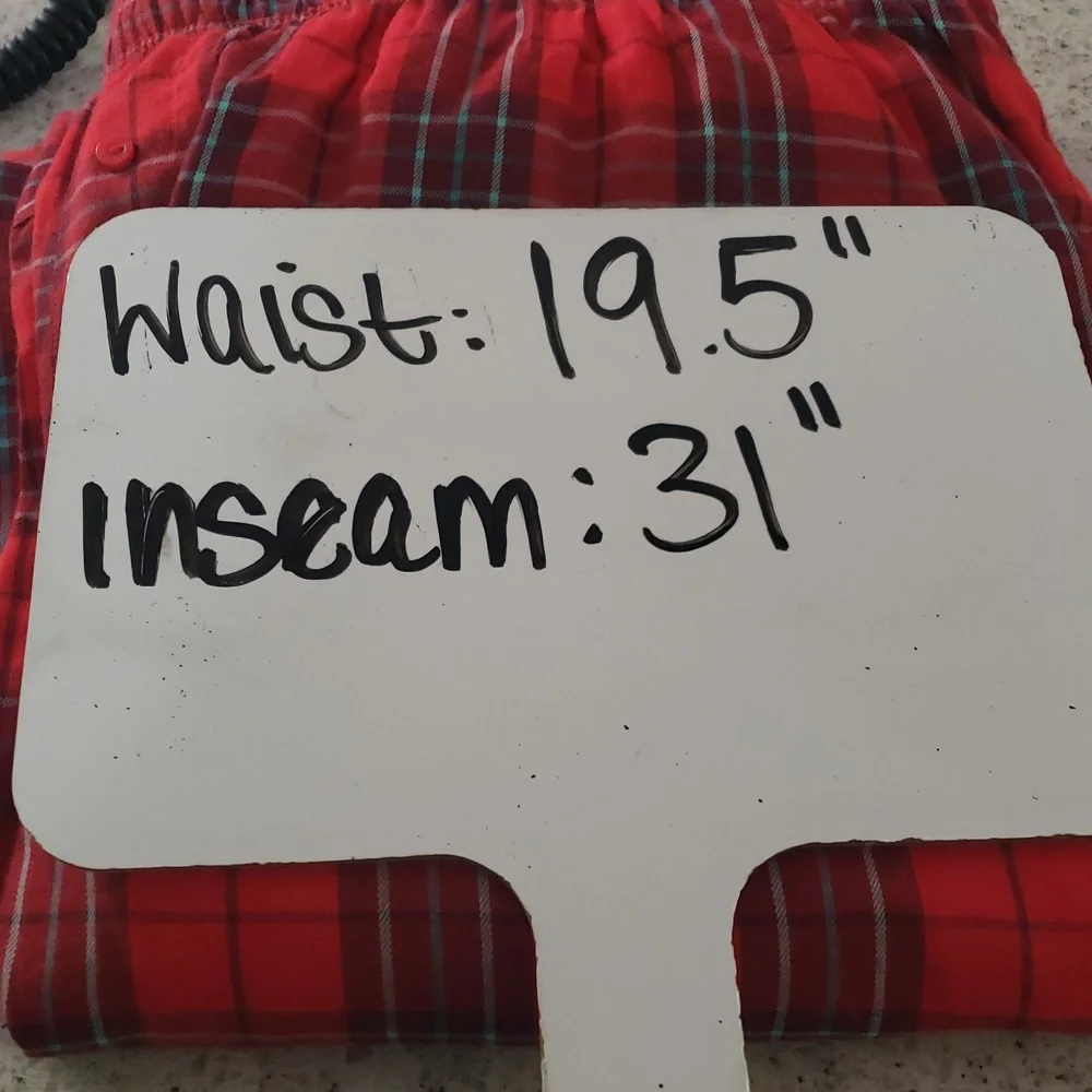 VS PINK Red/Green Plaid Flannel Sleep Pants – SZ XXL – NWT‎